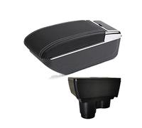 Para Renault Para Dacia Para Duster 2 3 2018-2022 Caja De Reposabrazos Almacenamiento De Consola Central Accesorios De Coche Cenicero Portavasos USB Caja Reposabrazos Coche(B3 white line)