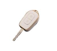 para Renault para Kwid para Traffic para Symbol para Dacia para Sandero para Logan para Duster 2016-2018 Funda para Llave Coche 2 Botones Llave Cubierta(White keycase)