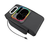Para Reposabrazos De Coche | Elevador Con Portavasos Y Base Antideslizante,Bolsillo Lateral, Luz Ambiental, Puerto USB Y Base Elevadora Para Consola Central De Coche | Para Consola Central De Automóvi