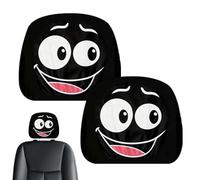 para reposacabezas de coche, diseño de dibujos animados, tejido de poliéster transpirable, ajuste protector ligero, estructura elástica suave | Da al interior un estilo y protege el