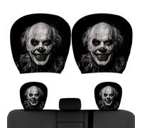 para reposacabezas de Halloween, decoración interior de coche con cara fantasma y
