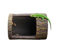 para Reptiles con Gancho, para Reducir Las reacciones de estrés, diseño de tocón de árbol con suspensión, para terrario, pequeñas Mascotas como Dragones barbudos, Geckos y Ranas