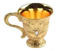 para retro Metal Wine Glass 30ml Gold Alloy Bar para retro(Handle Gold) | para retro European design, gold finish, smooth rim treatment, stable milled base, bar dinnerware
