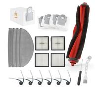 Para Roborock Q10 S5+/S5/Q10 X5+/Q10 X5 Repuesto Accesorios con 1 Cepillo Principal,4 Bolsas Polvo,4 Filtro Hepa,6 Cepillo Lateral,1 Cepillo de Limpieza para Aspiradora