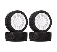 Para Rolly XV02 Para TT01 LCPTG FW06 1/10 4 Piezas 12Mm Hexagonal 68 RC Coche Neumáticos Goma Llanta Rueda Accesorios Control Remoto RC Juguetes(WHITE)