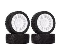 Para Rolly XV02 Para TT01 LCPTG FW06 1/10 4 Piezas Llantas Goma Coche RC 12 Mm Hexagonales Y 68 Accesorios Mejoras Reemplazo Reparación Rc Orugas Neumáticos(White)