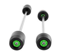 para RSV4-RR RSV4-R RSV4-RF para Tuono V4 RR Motocicleta Delantera Y Trasera Horquilla Eje Deslizadores Protectores contra Choques Protector de Golpes(Green)