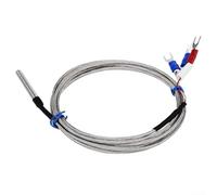 Para RTD PT100 Sensor de temperatura de acero inoxidable con cable de metal de 300 cm para una operación confiable en líneas de fabricación