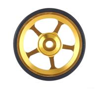 para rueda Aluminio 61mm CNC Ligera para Brompton para rueda(gold) | Aleación aluminio CNC, acabado pulido, desmontaje rápido, ideal modificación, color dorado estable
