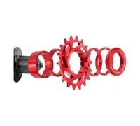 para rueda Libre Singlespeed 18T CNC Montaña para rueda Libre | Aleación aluminio CNC, 16 dientes, ligero para resistencia, ideal singlespeed, montaje fácil(Red-16T)