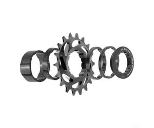 para rueda Libre Singlespeed 18T CNC Montaña para rueda Libre | Aleación aluminio CNC, 16 dientes, ligero para resistencia, ideal singlespeed, montaje fácil(Black-16T)