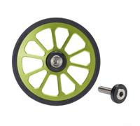 para rueda Repuesto 72mm para soporte Estable Suelo Irregular | Doble rodamiento para suave, ultra silencioso, ideal para commute diario, aleación aluminio, 72mm ancho(green)