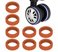 para ruedas de equipaje | 8 unidades Universal Travel Bag Wheel Cover | Cubierta de rueda de equipaje protectora, Orange 1, verwijzen naar de beschrijving, Unisex