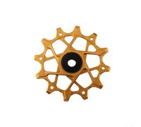 Para ruedas de polea de desviador trasero de bicicleta 12T compatibles con Sram con rodamientos de alto rendimiento (dorado)
