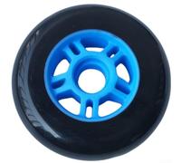 Para ruedas versátiles de poliuretano de alto rebote de 100 mm para patines en línea, scooters y cochecitos, agarre y construcción sin ruido (azul + negro)