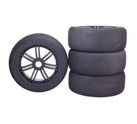 Para RV S86E Para Hongnuo X3GT Para Nitro 1/8 4 Uds 17mm Neumáticos Esponja Hexagonal Llanta Rueda Plana Control Remoto 4WD Piezas Coche RC Reemplazos Repuestos(Type F)