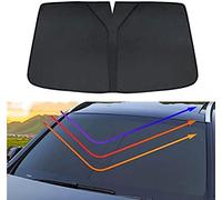 ,para S-Eat Leon MK3/Leon Cupra 5F 2013-2019, Auto Parabrisas Parasol Plegable Visera Parasol Ventana Delantera Bloques de protección Solar Protector de Rayos UV Accesorios,Black