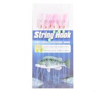 para sabiki Rig 6pcs Luminous Hooks Sea Freshwater para sabiki(9) | Luminous fish head, colored silk design, attracts big fish, sea and freshwater use, 6 pieces per set
