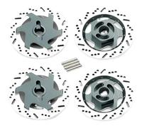 Para Sakura D4 1/10 4 Uds Disco Freno Metal Caja Llanta Hexagonal Metal Carreras En Carretera Piezas Coche Rc RC Reemplazos Repuestos(Grey)