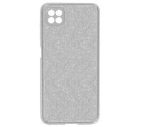 para Samsung Galaxy A22 5G Funda de Silicona de Lentejuelas Desmontable plata