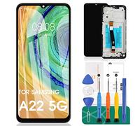 para Samsung Galaxy A22 5G Pantalla LCD para Samsung A22 5G reemplazo de Pantalla A226 Pantalla LCD SM-A226B táctil digitalizador asamblea SM-A226B/DS, SM-A226B/DSN reparación Kits (Negro con Marco)