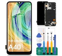 Para Samsung Galaxy A40 pantalla LCD para Samsung A40 reemplazo de pantalla A405 pantalla LCD SM-A405F táctil digitalizador asamblea SM-A405FN,SM-A405S kits reparación(negro con marco)(no original)