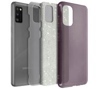 para Samsung Galaxy A41 Funda de Silicona de Lentejuelas Desmontable rosa