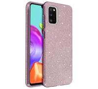 para Samsung Galaxy A41 Funda de Silicona de Lentejuelas Desmontable rosa
