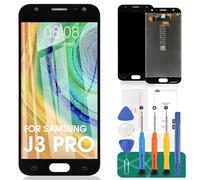 Para Samsung Galaxy J3 2017 J330 / J3 Pro 2017 J330 DUOS J330G J330L J330F Kit de Reemplazo de Ensamblaje de Pantalla LCD Cristal Digitizador (Negro, Sin reconocimiento de huella dactilar)