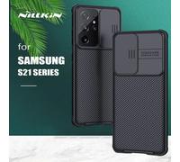 Funda Nillkin CamShield Pro para Samsung Galaxy S21 Ultra / S21 Plus / S21 FE con cubierta deslizante para la lente de la cámara y protección para el teléfono. Camshield Black