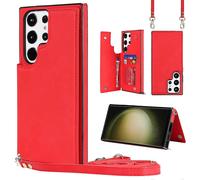 Para Samsung Galaxy S23 Ultra 5g Crossbody Square Double Buckle Flip Card Bag Tpupu Adecuado Para Siempre