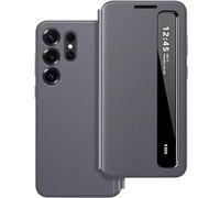 Para Samsung Galaxy S25 Ultra Smart Clear View Cover con ventana de observación, protector de solapa para teléfono móvil, funda para Samsung S25 Ultra 5G Funda Flip Cuero Case Smart View Protector