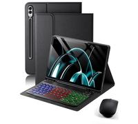 Para Samsung Galaxy Tab S10 Ultra/S9 Ultra/S8 Ultra 14,6 Pulgadas Carcasa con Bluetooth francés (AZERTY) con teclado retroiluminado y ratón, iluminación trasera y teclado