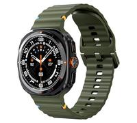 Para Samsung Galaxy Watch Ultra pulsera 47 mm hombre mujer silicona Sport Band no Gap pulsera de repuesto pulseras Galaxy Watch 7 Ultra pulsera, verde 11