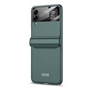 para Samsung Galaxy Z Flip 4 3 Funda - Sensación de película de Lente con bisagra magnética Cubierta Trasera de protección a Prueba de Golpes Plegable con Todo Incluido, Verde Oscuro, para Galaxy Z F