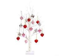 Para San Valentín en forma de corazón lámpara de árbol de abedul romántica luz de escritorio 60 cm suave cálido resplandor blanco plástico minimalista inspirado en la naturaleza decoración para