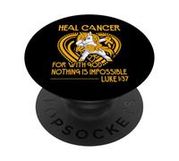 Para Sanar Cáncer para con Dios nada es imposible PopSockets PopGrip Adhesivo