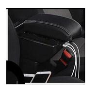 Para Sandero Para Caja Reposabrazos Stepway Caja Contenido Tienda Central Con Portavasos Cenicero Productos Decoración Con Interfaz USB Caja Almacenamiento Apoyabrazos(D black white line)