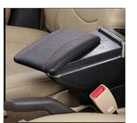 Para Sandero Para Caja Reposabrazos Stepway Caja Contenido Tienda Central Con Portavasos Cenicero Productos Decoración Con Interfaz USB Caja Almacenamiento Apoyabrazos(A black red line)