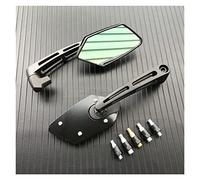 Para Scooter E-Bike Negro Carbono Azul Motocicleta Espejo Retrovisor Giratorio HD Vision Espejos Laterales M8 M10 Espejo De Extremo Del Manillar(6)