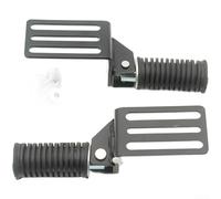 Para scooter eléctrico con mecanismo plegable y patrón de banda de rodadura que apoya la colocación segura del pie