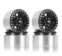 Para SCX10 III Para TRX4 90046 D90 1/10 4 Piezas 1,9 Aleación De Zinc Metal Beadlock Rueda Llanta Para Cubo Neumático RC Coche Piezas