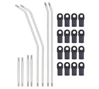 para Scx10 para Capra 1/10 Kit Chasis para LCG Fibra Carbono con Soporte Deslizante Delrin Deslizadores Roca Piezas Mejora Oruga RC Piezas para RC