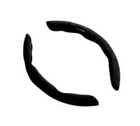 para Seat para Ateca para Ibiza para Toledo MII para Leon para Arosa para Exeo St Gamuza Cubierta Volante Coche Antideslizante(2 Piezas-Negro)