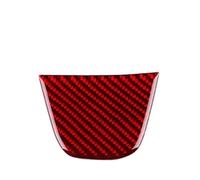 Para Seat Para Ibiza 2012 2013 2014 Pegatina Fibra Carbono Suave Para Volante Coche Embellecedor Central Inferior Interior Coche(Bottom Red)