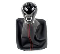 para Seat para Leon III 3 MK3 5F 2012-2016 2017 Caja De Cambios Manual Coche 5/6 Perilla Palanca De Cambios De Velocidad Manija con Bota De Cuero PU Pomos para Palanca Coche