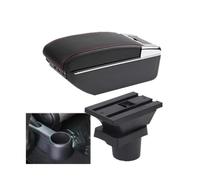 Para Seat Para Mii Caja De Almacenamiento Accesorios Para El Automóvil Reposabrazos Caja Para El Reposabrazos Del Automóvil(C1 red line 7USB)