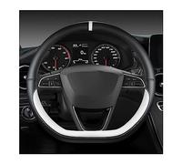 para Seat para Tarraco para Arona para Ateca para Ibiza para Toledo para MII para Leon Protector para Volante Coche Cubierta Volante Automóvil(D White)