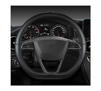 para Seat para Tarraco para Arona para Ateca para Ibiza para Toledo para MII para Leon Protector para Volante Coche Cubierta Volante Automóvil(D Black)