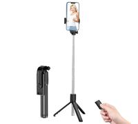 para Selfies | Tono de trípode - Photo Pole Rotación de 360 °, Cámara multimodo, Material de aleación de Aluminio, Retráctil y Mini Selfie Stick para teléfono Celular para teléfono Inteligente